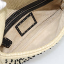 FENDI Celleria Flower Embroidery Straw Mamma Baguette 8BR101 Auth yk20689SM-15