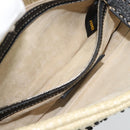 FENDI Celleria Flower Embroidery Straw Mamma Baguette 8BR101 Auth yk20689SM-19