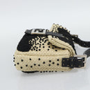 FENDI Celleria Flower Embroidery Straw Mamma Baguette 8BR101 Auth yk20689SM-5