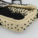 FENDI Celleria Flower Embroidery Straw Mamma Baguette 8BR101 Auth yk20689SM-9