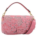 FENDI Flower Mamma Baguette Shoulder Bag Patent 2way Pink 8BR600 Auth yk20690SAM-1