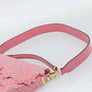 FENDI Flower Mamma Baguette Shoulder Bag Patent 2way Pink 8BR600 Auth yk20690SAM-10