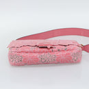 FENDI Flower Mamma Baguette Shoulder Bag Patent 2way Pink 8BR600 Auth yk20690SAM-11