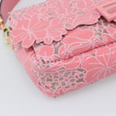 FENDI Flower Mamma Baguette Shoulder Bag Patent 2way Pink 8BR600 Auth yk20690SAM-13