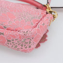 FENDI Flower Mamma Baguette Shoulder Bag Patent 2way Pink 8BR600 Auth yk20690SAM-14