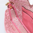 FENDI Flower Mamma Baguette Shoulder Bag Patent 2way Pink 8BR600 Auth yk20690SAM-19