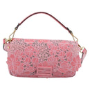 FENDI Flower Mamma Baguette Shoulder Bag Patent 2way Pink 8BR600 Auth yk20690SAM-2