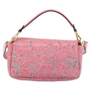 FENDI Flower Mamma Baguette Shoulder Bag Patent 2way Pink 8BR600 Auth yk20690SAM-3