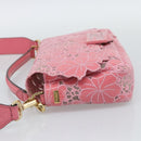 FENDI Flower Mamma Baguette Shoulder Bag Patent 2way Pink 8BR600 Auth yk20690SAM-4