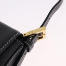 FENDI Mamma Baguette Shoulder Bag Leather Black Gold Tone Auth yk20691SAM-14