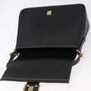 FENDI Mamma Baguette Shoulder Bag Leather Black Gold Tone Auth yk20691SAM-17
