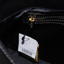 FENDI Mamma Baguette Shoulder Bag Leather Black Gold Tone Auth yk20691SAM-22