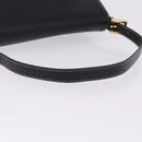 FENDI Mamma Baguette Shoulder Bag Leather Black Gold Tone Auth yk20691SAM-7