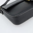 FENDI Mamma Baguette Shoulder Bag Leather Black Gold Tone Auth yk20692SM-15