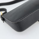 FENDI Mamma Baguette Shoulder Bag Leather Black Gold Tone Auth yk20692SM-17
