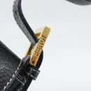 FENDI Mamma Baguette Shoulder Bag Leather Black Gold Tone Auth yk20692SM-9