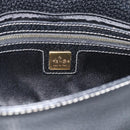 FENDI Mamma Baguette Shoulder Bag Leather Black Gold Tone Auth yk20692SM-19