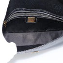 FENDI Mamma Baguette Shoulder Bag Leather Black Gold Tone Auth yk20692SM-10