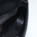 FENDI Mamma Baguette Shoulder Bag Leather Black Gold Tone Auth yk20692SM-20