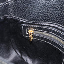 FENDI Mamma Baguette Shoulder Bag Leather Black Gold Tone Auth yk20692SM-22