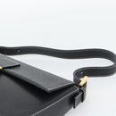 FENDI Mamma Baguette Shoulder Bag Leather Black Gold Tone Auth yk20692SM-8