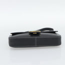FENDI Mamma Baguette Shoulder Bag Leather Black Gold Tone Auth yk20692SM-5