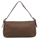 FENDI Celeria Mamma Baguette Shoulder Bag Leather Brown Silver Auth yk20699SAM-3