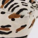FENDI Leopard Mamma Baguette Shoulder Bag Harako White Silver Auth yk20700SAM-16