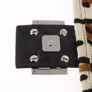 FENDI Leopard Mamma Baguette Shoulder Bag Harako White Silver Auth yk20700SAM-19