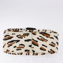 FENDI Leopard Mamma Baguette Shoulder Bag Harako White Silver Auth yk20700SAM-5