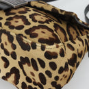 FENDI Mamma Baguette Shoulder Bag Harako leather Brown Silver Auth yk20701SAM-10