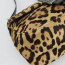 FENDI Mamma Baguette Shoulder Bag Harako leather Brown Silver Auth yk20701SAM-11