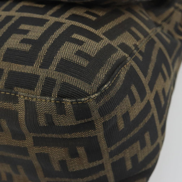 FENDI Zucca Canvas Mamma Baguette Shoulder Bag Brown Gold Tone Auth yk20702SAM