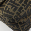 FENDI Zucca Canvas Mamma Baguette Shoulder Bag Brown Gold Tone Auth yk20702SAM-11