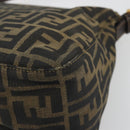 FENDI Zucca Canvas Mamma Baguette Shoulder Bag Brown Gold Tone Auth yk20702SAM-12