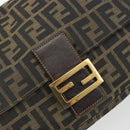 FENDI Zucca Canvas Mamma Baguette Shoulder Bag Brown Gold Tone Auth yk20702SAM-16