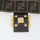 FENDI Zucca Canvas Mamma Baguette Shoulder Bag Brown Gold Tone Auth yk20702SAM-18