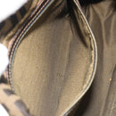 FENDI Zucca Canvas Mamma Baguette Shoulder Bag Brown Gold Tone Auth yk20702SAM-24
