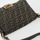 FENDI Zucca Canvas Mamma Baguette Shoulder Bag Brown Gold Tone Auth yk20702SAM-6