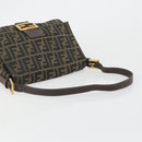 FENDI Zucca Canvas Mamma Baguette Shoulder Bag Brown Gold Tone Auth yk20702SAM-7
