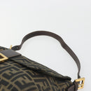 FENDI Zucca Canvas Mamma Baguette Shoulder Bag Brown Gold Tone Auth yk20702SAM-8