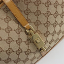 GUCCI GG Canvas Jackie Chain Shoulder Bag Beige Gold 001-4015 Auth yk20704SAV-18