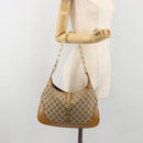 GUCCI GG Canvas Jackie Chain Shoulder Bag Beige Gold 001-4015 Auth yk20704SAV-23