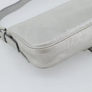 FENDI Rhinestone Mamma Baguette Bag Leather Silver 8BR600 Auth yk20705SM-13