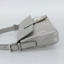 FENDI Rhinestone Mamma Baguette Bag Leather Silver 8BR600 Auth yk20705SM-4