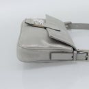 FENDI Rhinestone Mamma Baguette Bag Leather Silver 8BR600 Auth yk20705SM-5