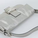 FENDI Rhinestone Mamma Baguette Bag Leather Silver 8BR600 Auth yk20705SM-6