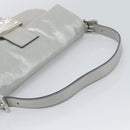FENDI Rhinestone Mamma Baguette Bag Leather Silver 8BR600 Auth yk20705SM-7