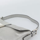FENDI Rhinestone Mamma Baguette Bag Leather Silver 8BR600 Auth yk20705SM-8