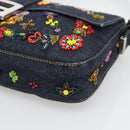 FENDI Denim Beads Mamma Baguette Shoulder Bag Multicolor Blue Auth yk20706SAM-10